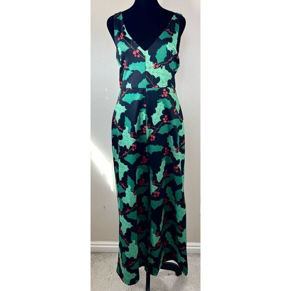 NWOT Shinesty The Deck Yourselves Mistletoe Christmas Wide Leg Jumpsuit Small - Picture 4 of 15